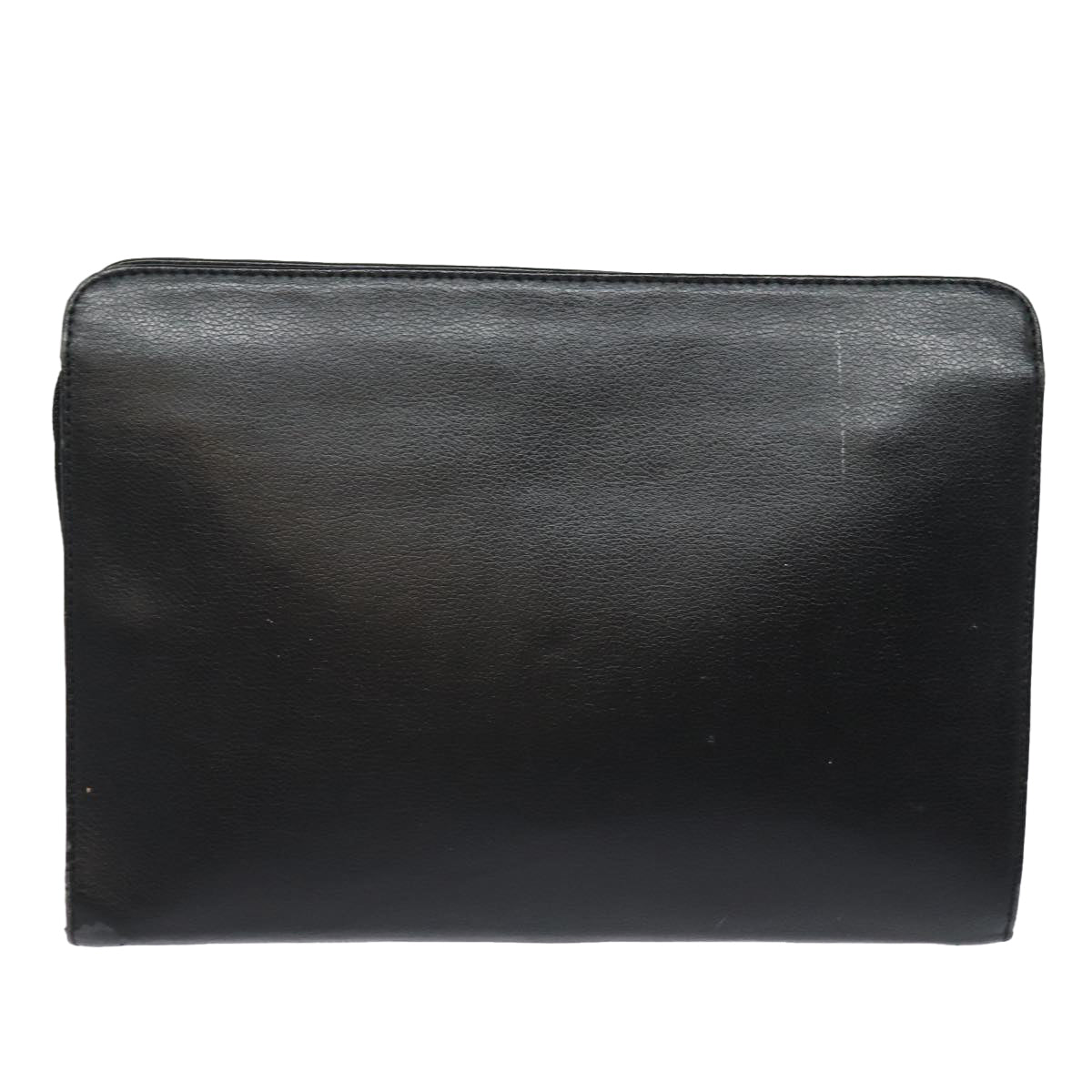 VALENTINO Clutch Bag Leather Black Auth 81331