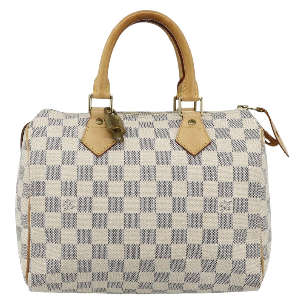 LOUIS VUITTON Damier Azur Speedy 25 Hand Bag N41534 LV Auth 81705