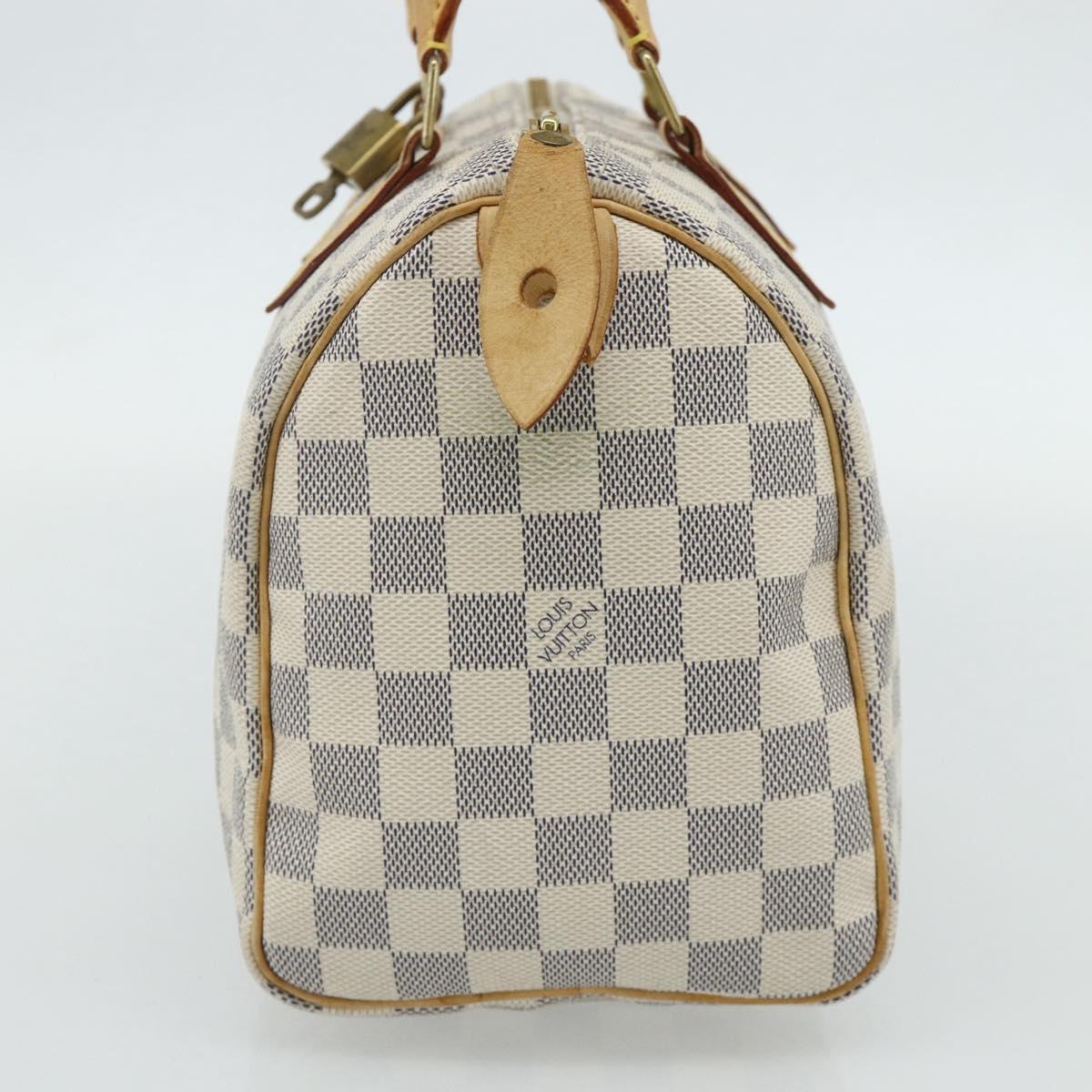 LOUIS VUITTON Damier Azur Speedy 25 Hand Bag N41534 LV Auth 81705