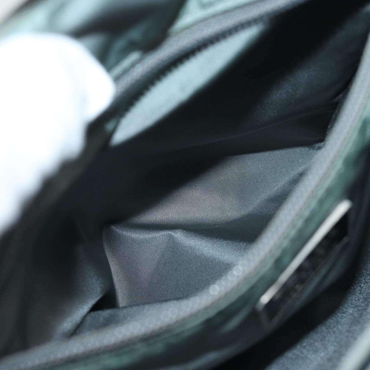 PRADA Hand Bag Nylon Gray Auth 81833