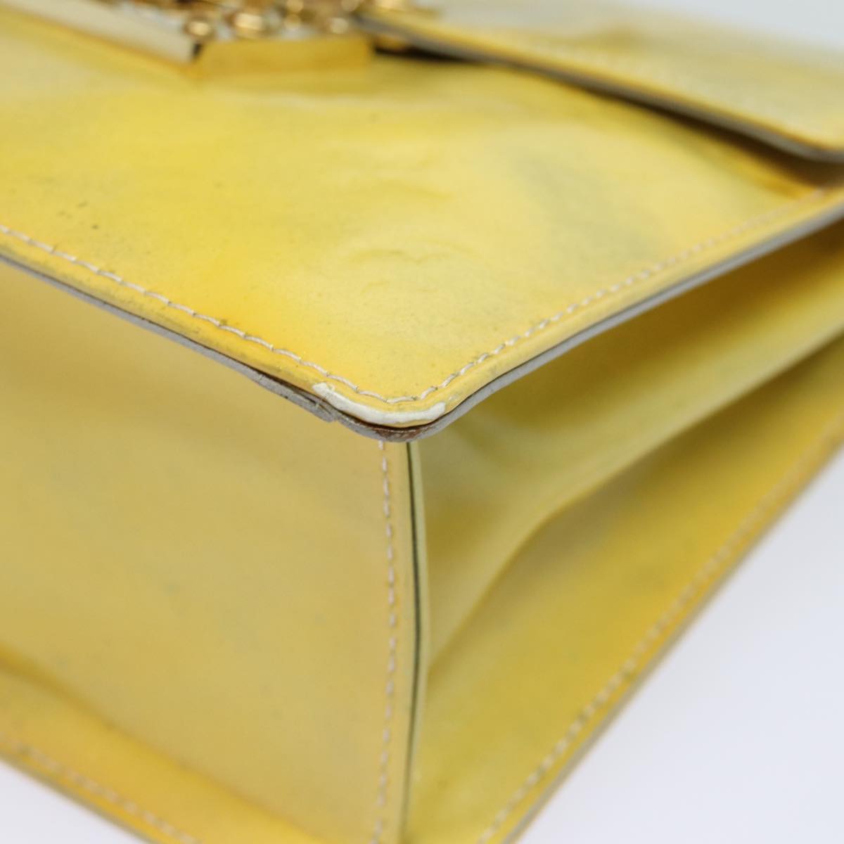 LOUIS VUITTON Monogram Vernis Spring Street Hand Bag Gris M91029 LV Auth 81950