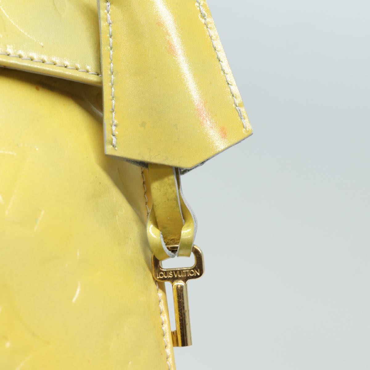 LOUIS VUITTON Monogram Vernis Spring Street Hand Bag Gris M91029 LV Auth 81950