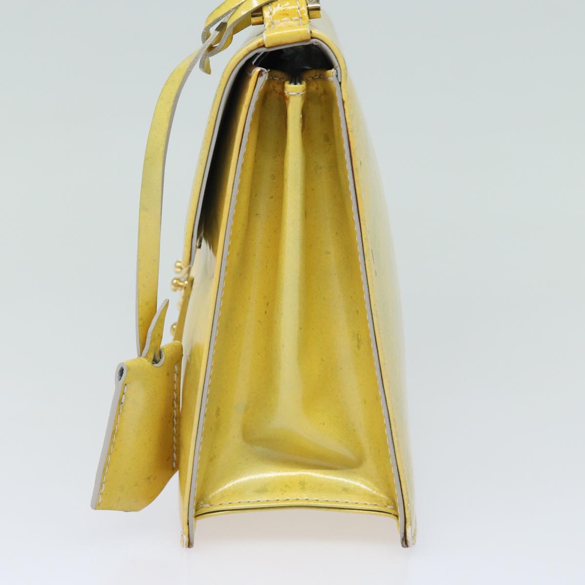 LOUIS VUITTON Monogram Vernis Spring Street Hand Bag Gris M91029 LV Auth 81950