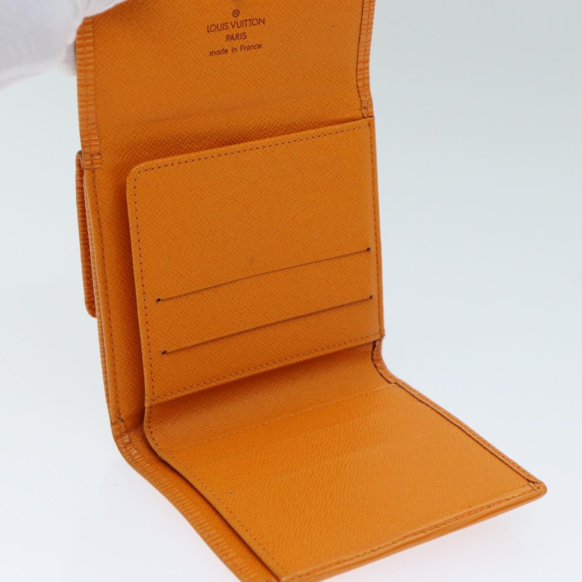 LOUIS VUITTON Epi Portefeuille Elise Wallet Orange Mandarin M6348H LV Auth 82175A