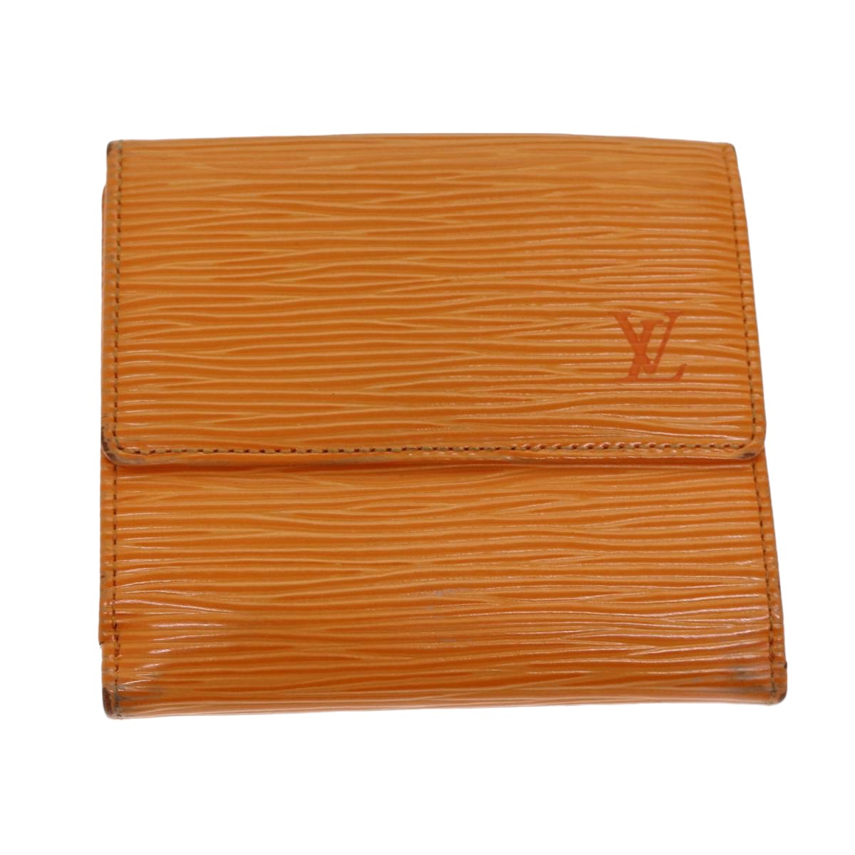 LOUIS VUITTON Epi Portefeuille Elise Wallet Orange Mandarin M6348H LV Auth 82175A