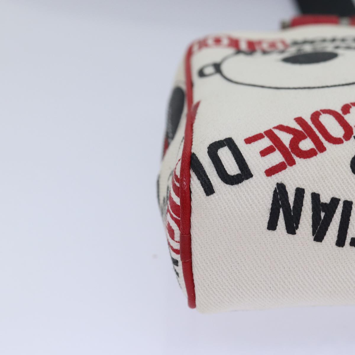 Christian Dior Hardcore Pouch Canvas White Auth 82243V