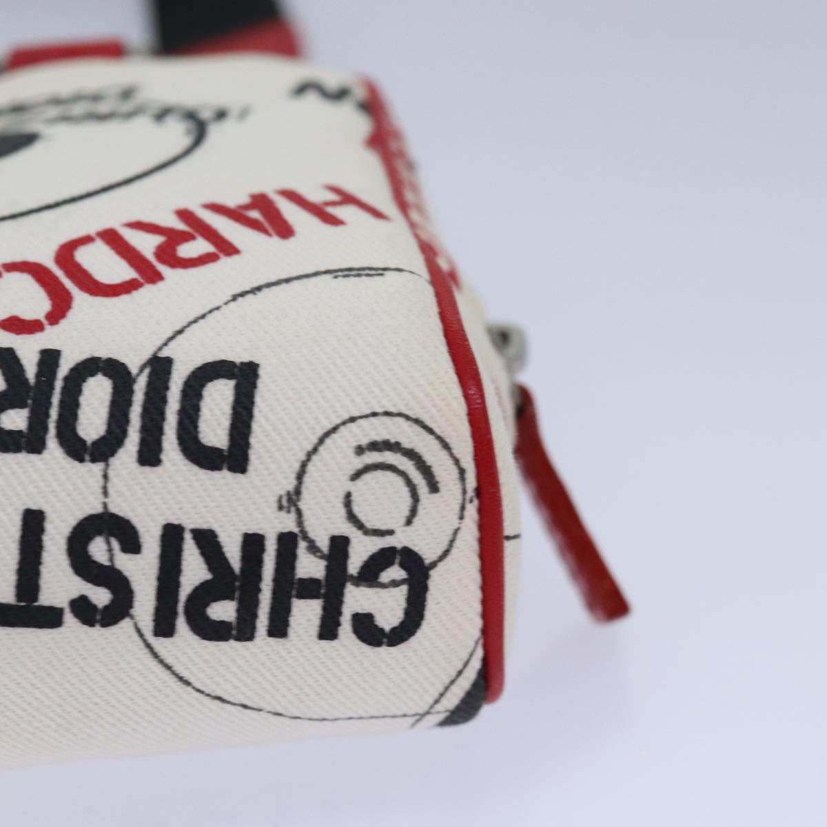 Christian Dior Hardcore Pouch Canvas White Auth 82243V
