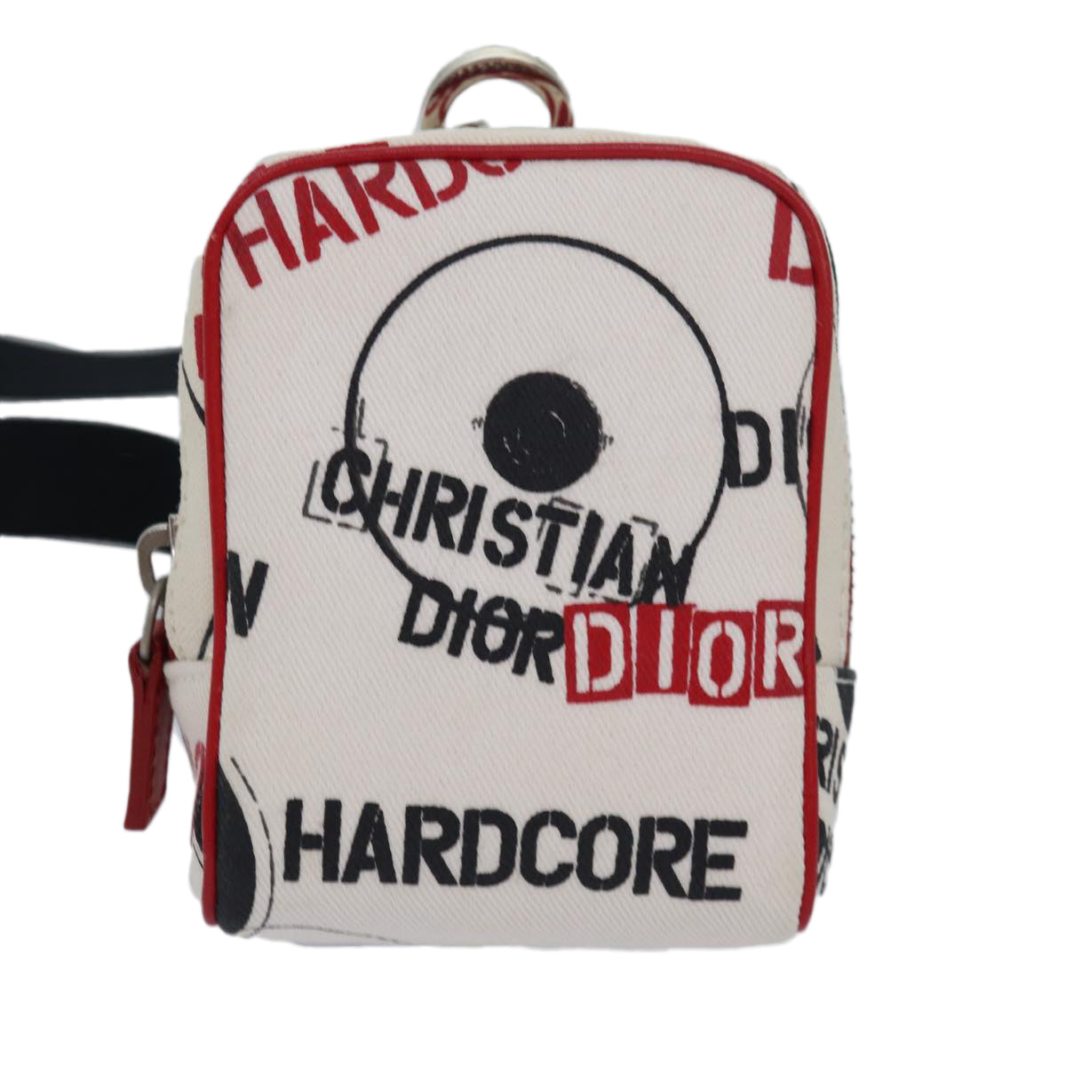 Christian Dior Hardcore Pouch Canvas White Auth 82243V
