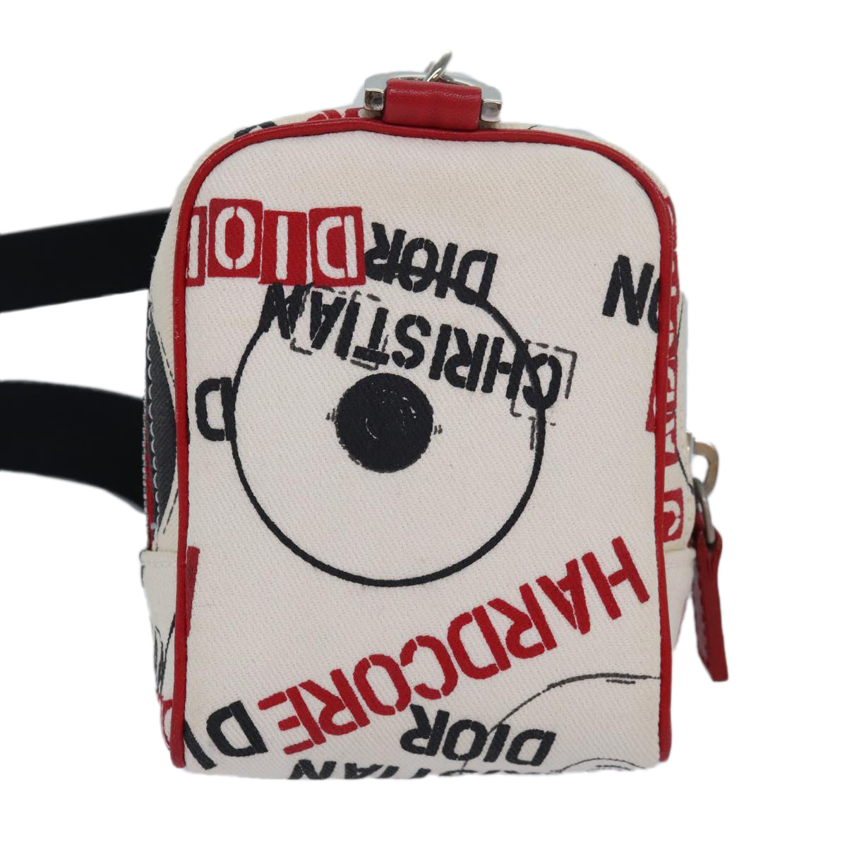 Christian Dior Hardcore Pouch Canvas White Auth 82243V
