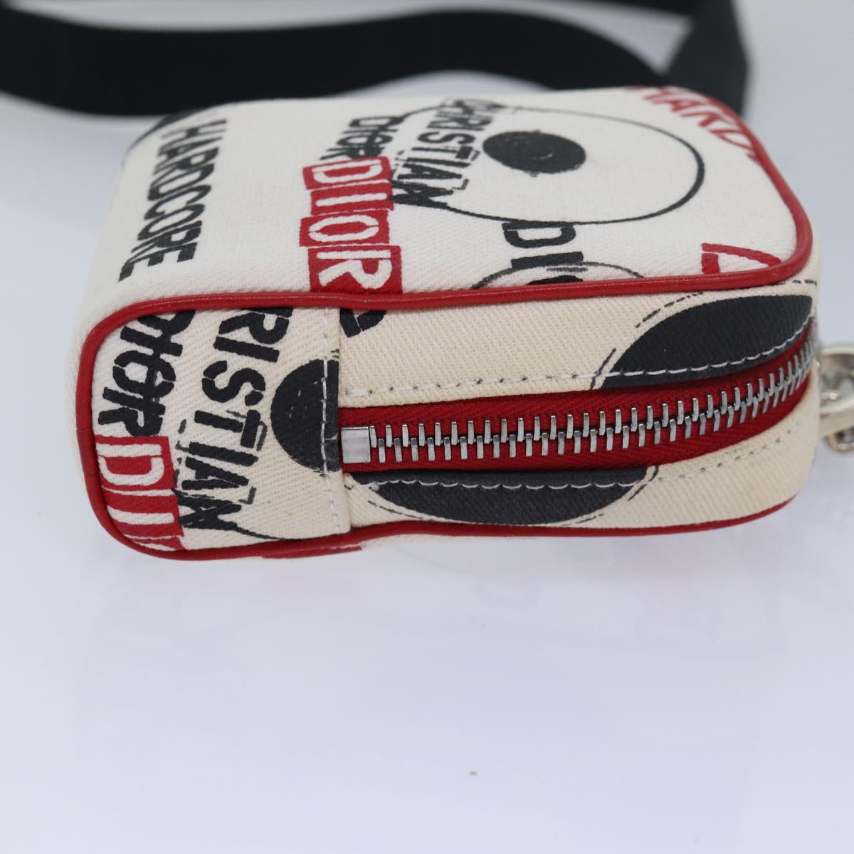 Christian Dior Hardcore Pouch Canvas White Auth 82243V