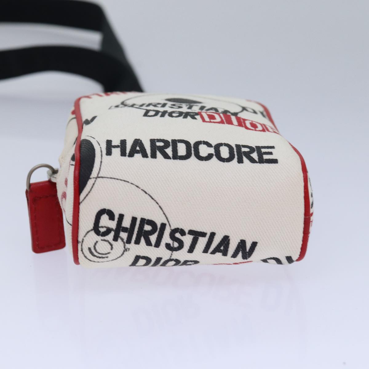 Christian Dior Hardcore Pouch Canvas White Auth 82243V