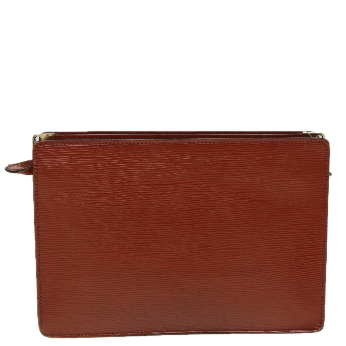 LOUIS VUITTON Epi Angian Clutch Bag Brown M52113 LV Auth 82379