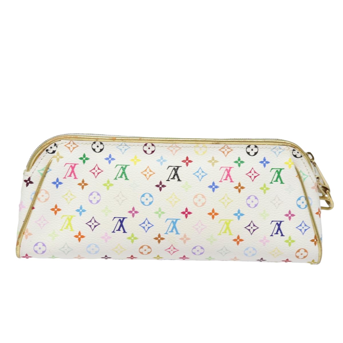 LOUIS VUITTON Monogram Multicolor Kate Pouch White Bron M55212 LV Auth 82391SAV