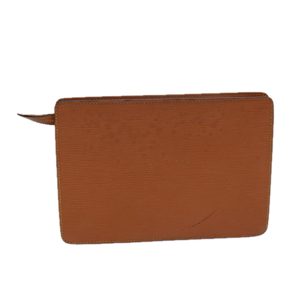 LOUIS VUITTON Epi Pochette Homme Clutch Bag Brown Zipang gold M52528 Auth 82491