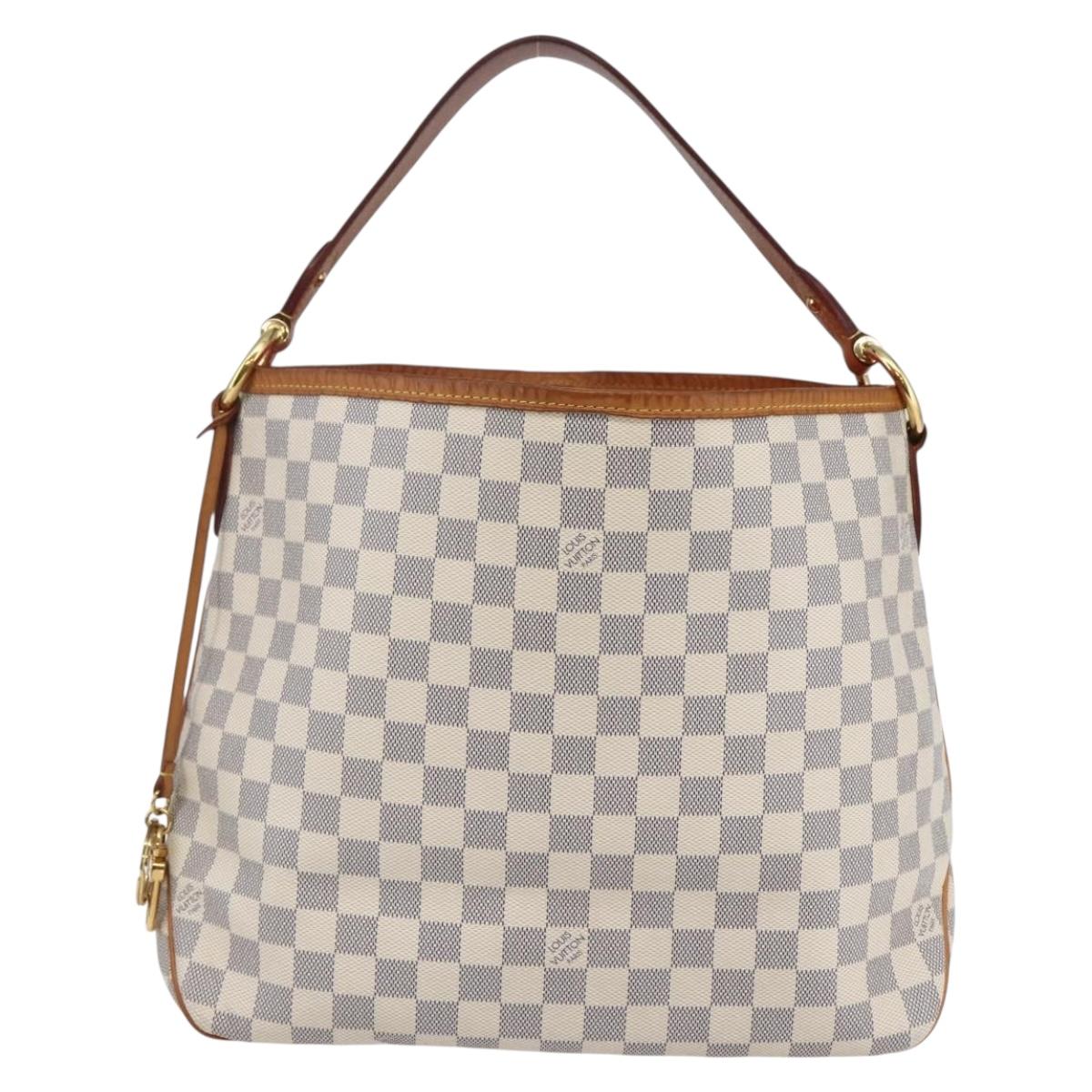 LOUIS VUITTON Damier Azur Delightful PM Shoulder Bag N41447 LV Auth 82538