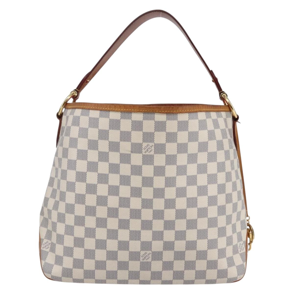 LOUIS VUITTON Damier Azur Delightful PM Shoulder Bag N41447 LV Auth 82538