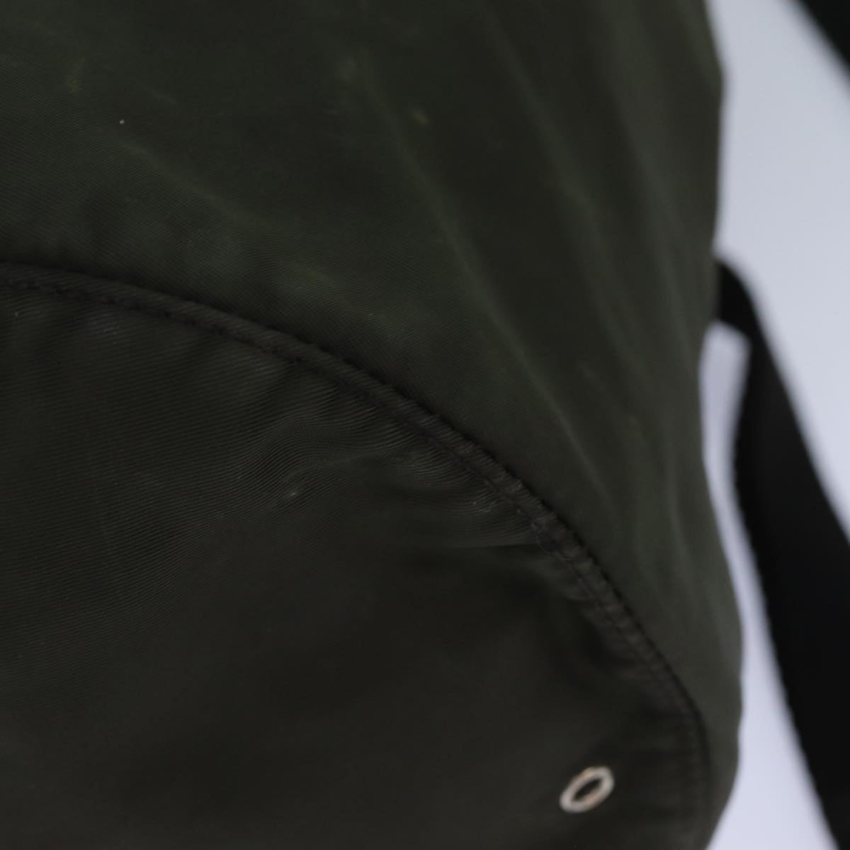 PRADA Shoulder Bag Nylon Khaki Auth 82572