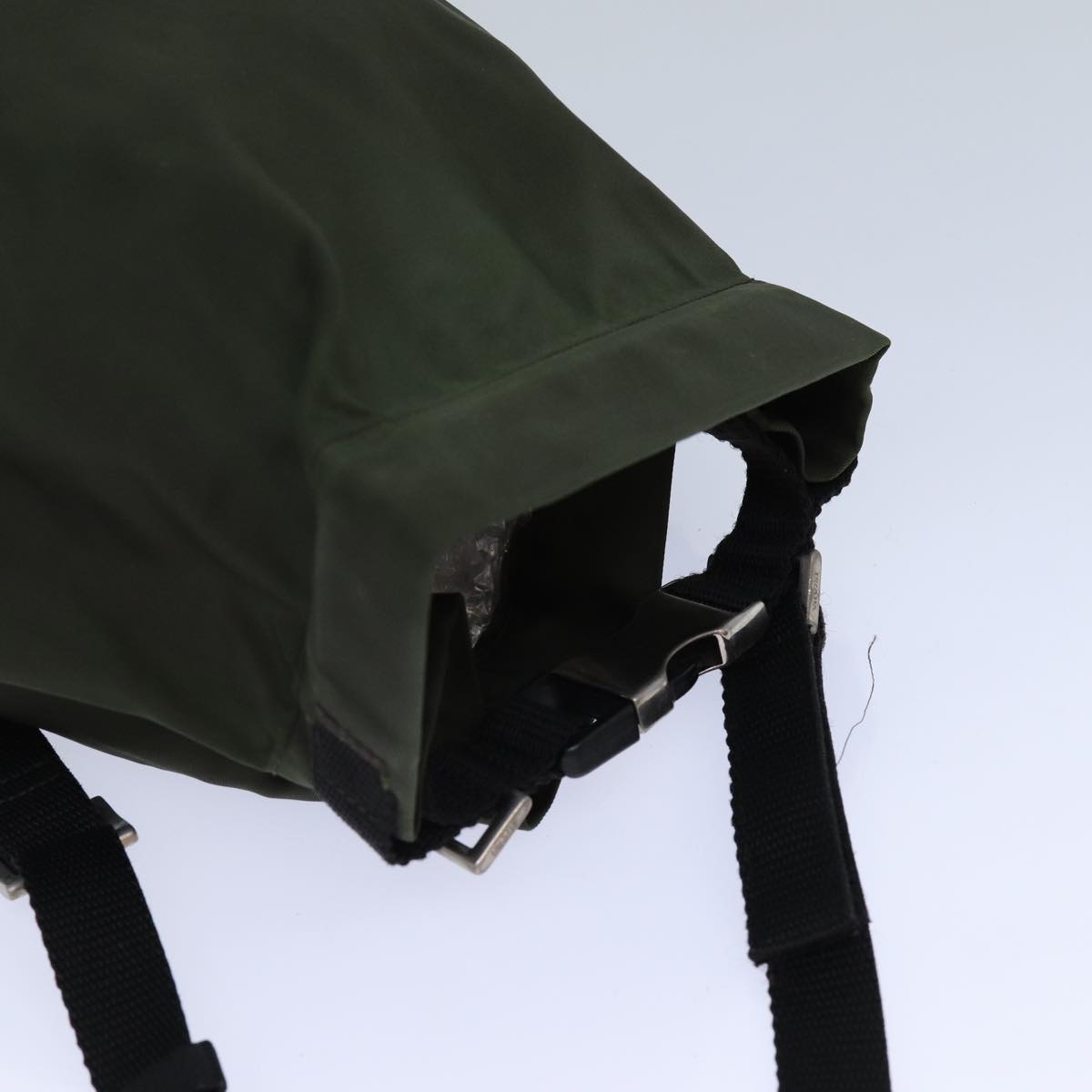 PRADA Shoulder Bag Nylon Khaki Auth 82572