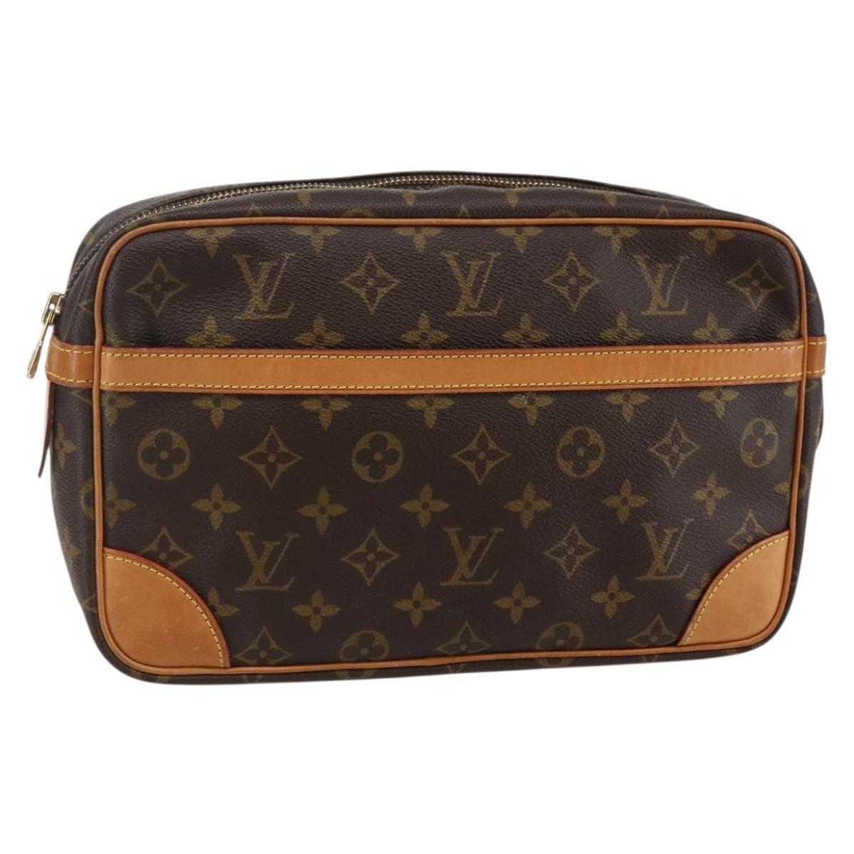 LOUIS VUITTON Monogram Compiegne 28 Clutch Bag M51845 LV Auth 82756