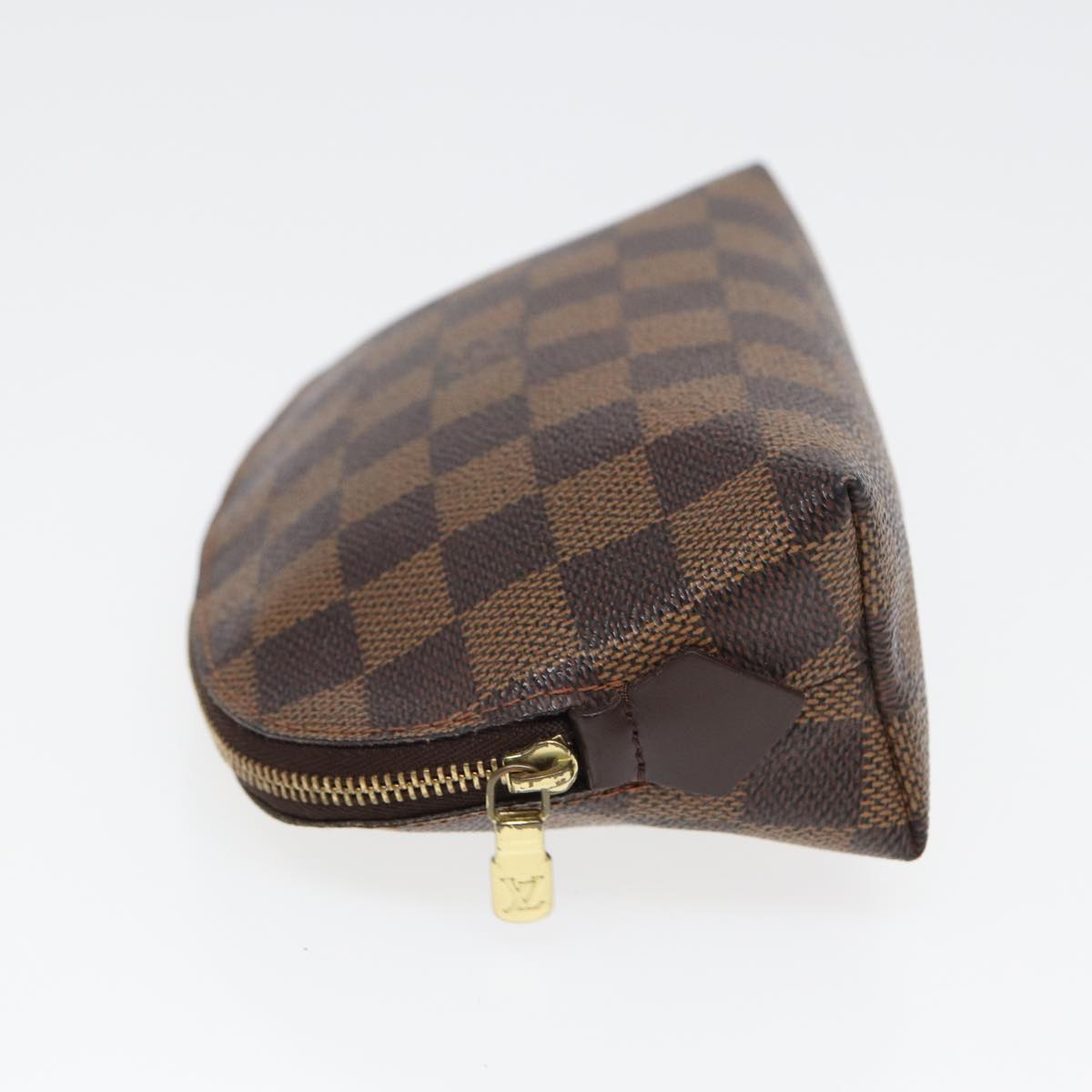 LOUIS VUITTON Damier Ebene Pochette Cosmetic PM Pouch N47516 LV Auth 82978