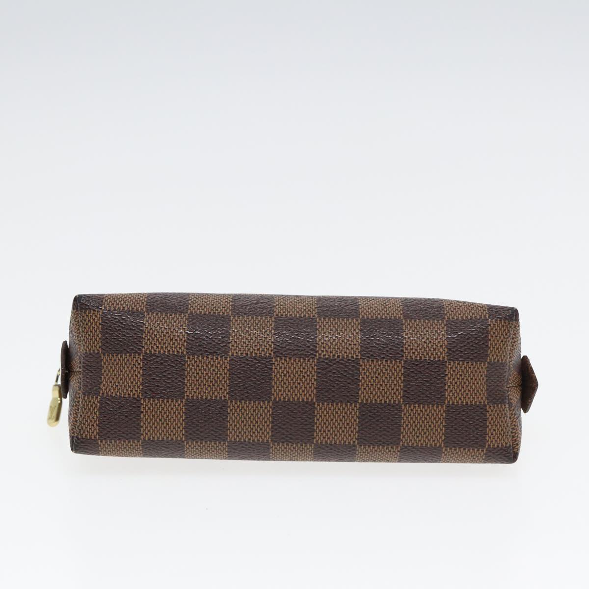 LOUIS VUITTON Damier Ebene Pochette Cosmetic PM Pouch N47516 LV Auth 82978