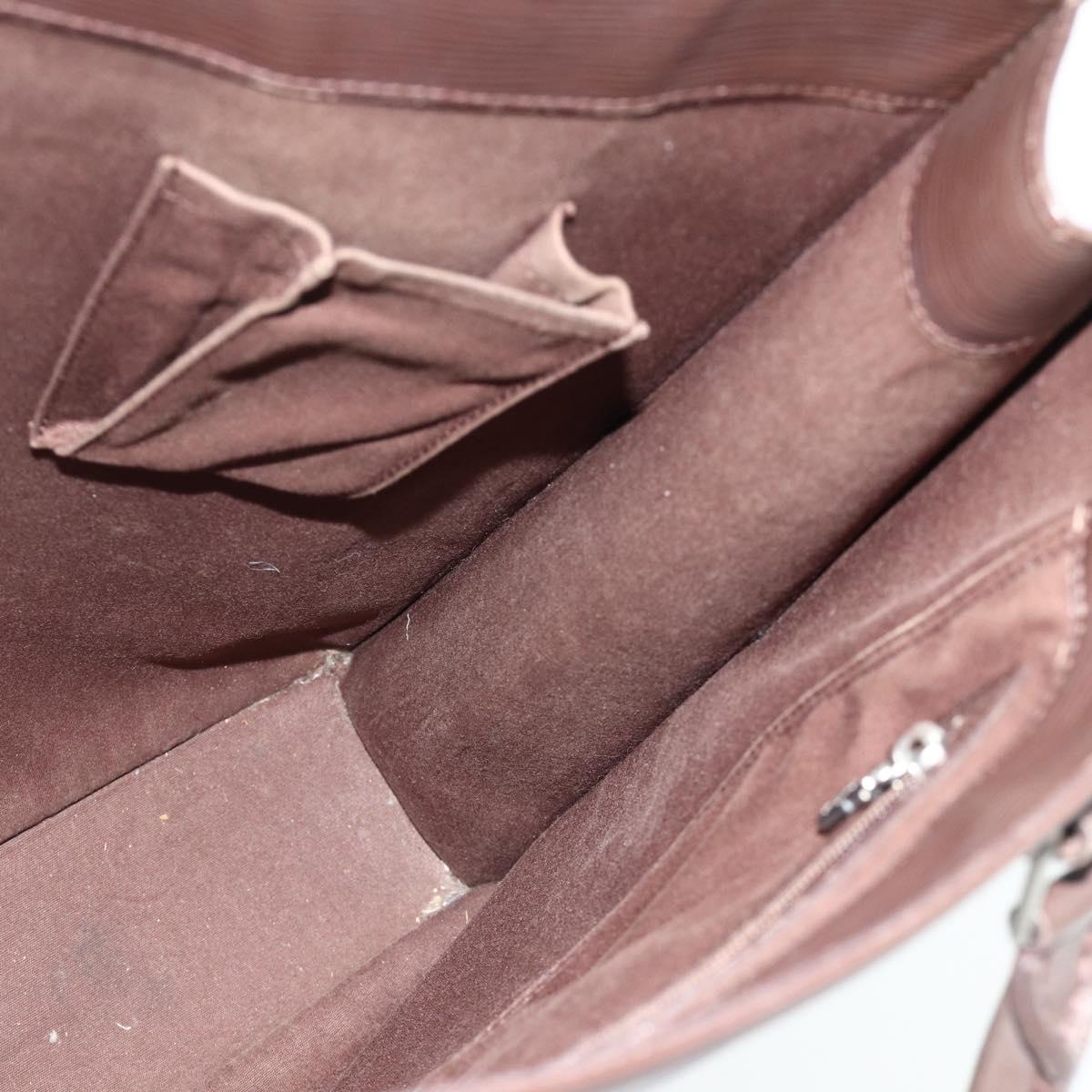 LOUIS VUITTON Epi Sac Plat Hand Bag Mocha Brown M5908D LV Auth 83038