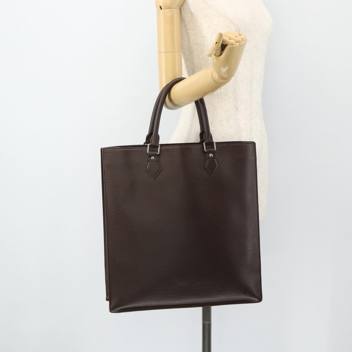 LOUIS VUITTON Epi Sac Plat Hand Bag Mocha Brown M5908D LV Auth 83038