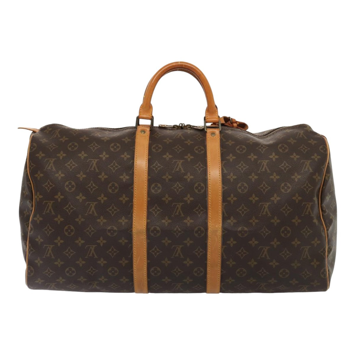 LOUIS VUITTON Monogram Keepall 55 Boston Bag M41424 LV Auth 83060