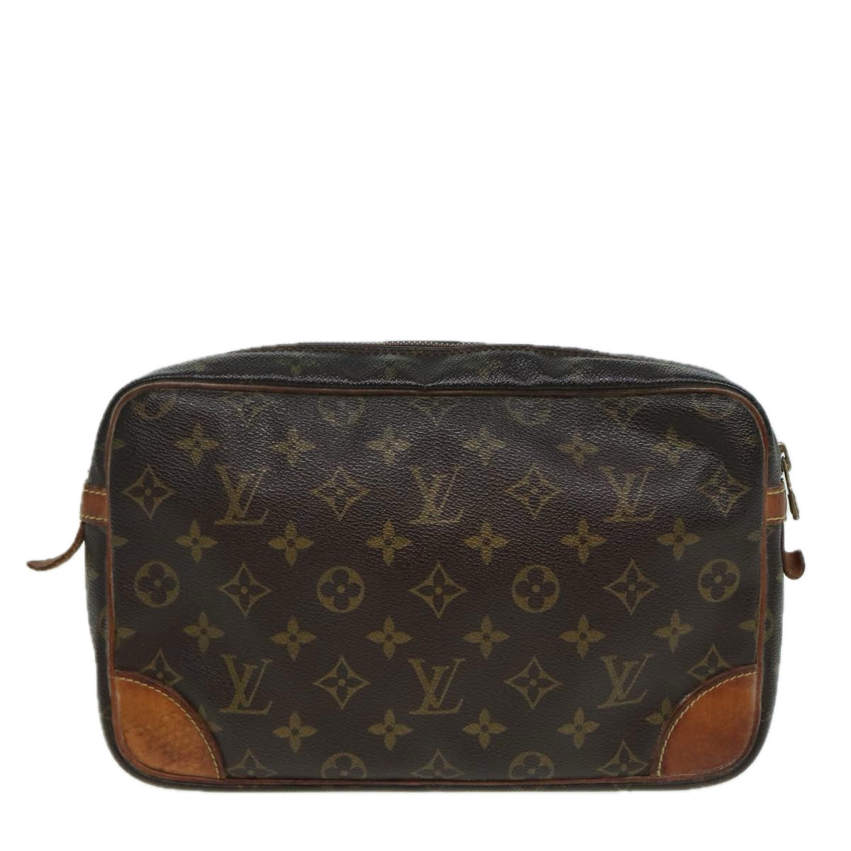 LOUIS VUITTON Monogram Compiegne 28 Clutch Bag M51845 LV Auth 83111