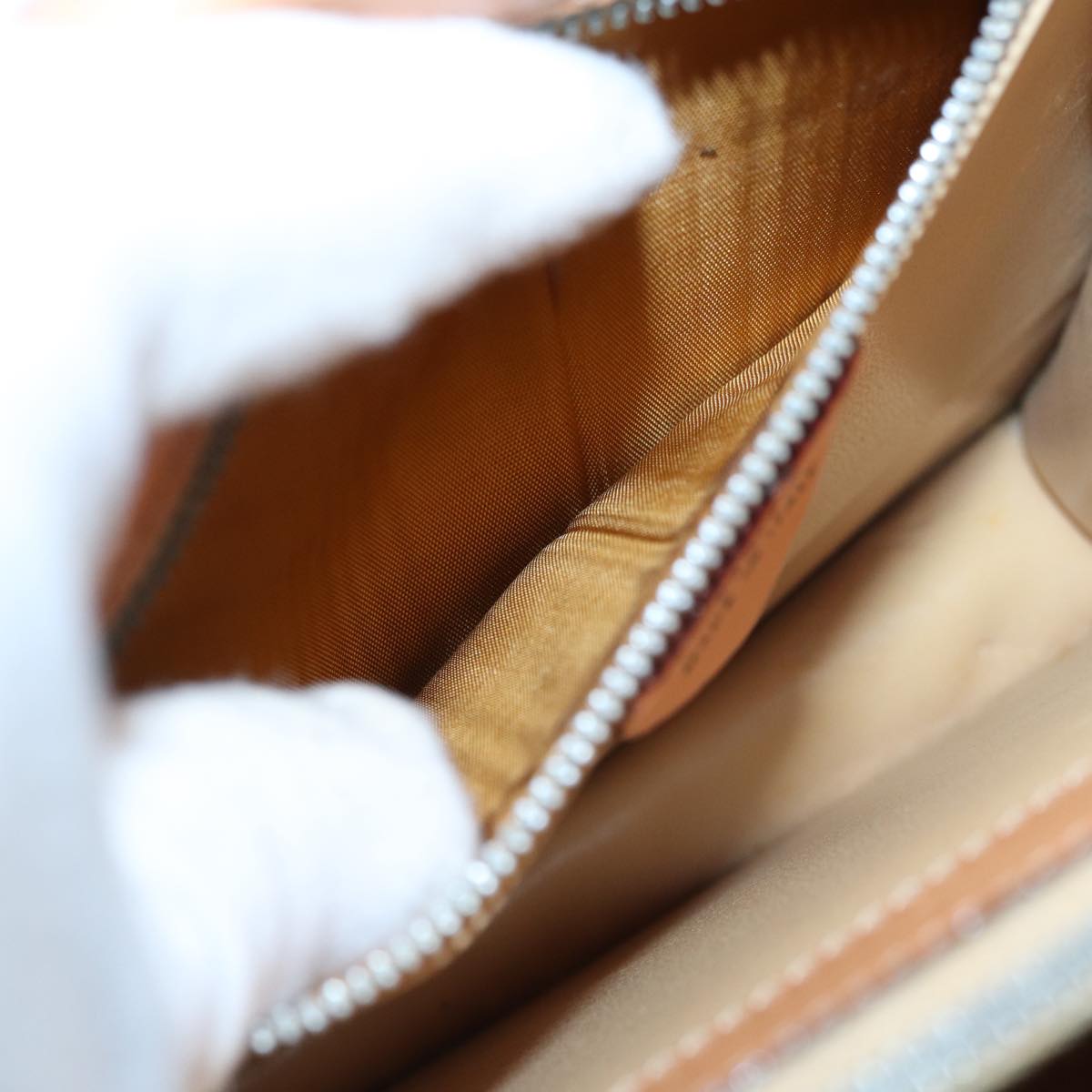 CELINE Macadam Canvas Shoulder Bag PVC Leather Brown Auth 83129