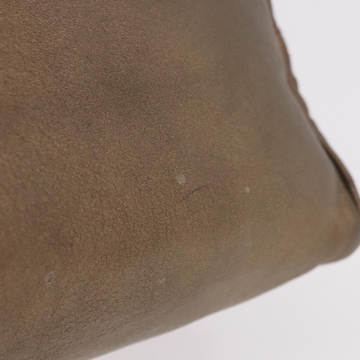 LOEWE Anagram Hand Bag Leather Gold Tone Auth 83192