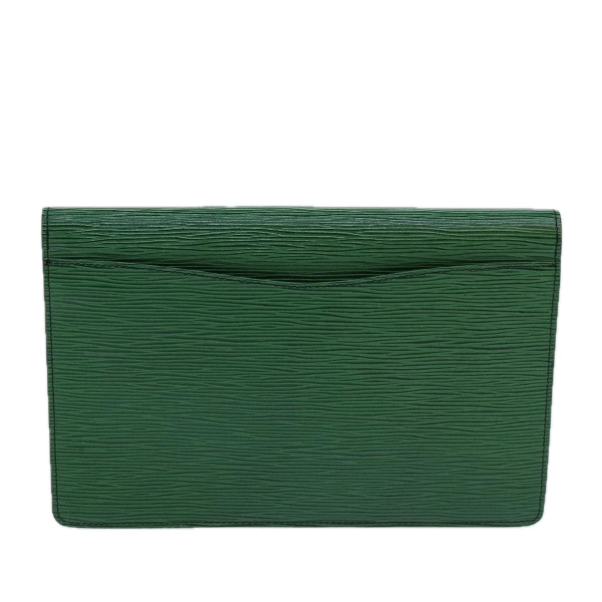 LOUIS VUITTON Epi Montaigne 27 Clutch Bag Green M52654 LV Auth 83255