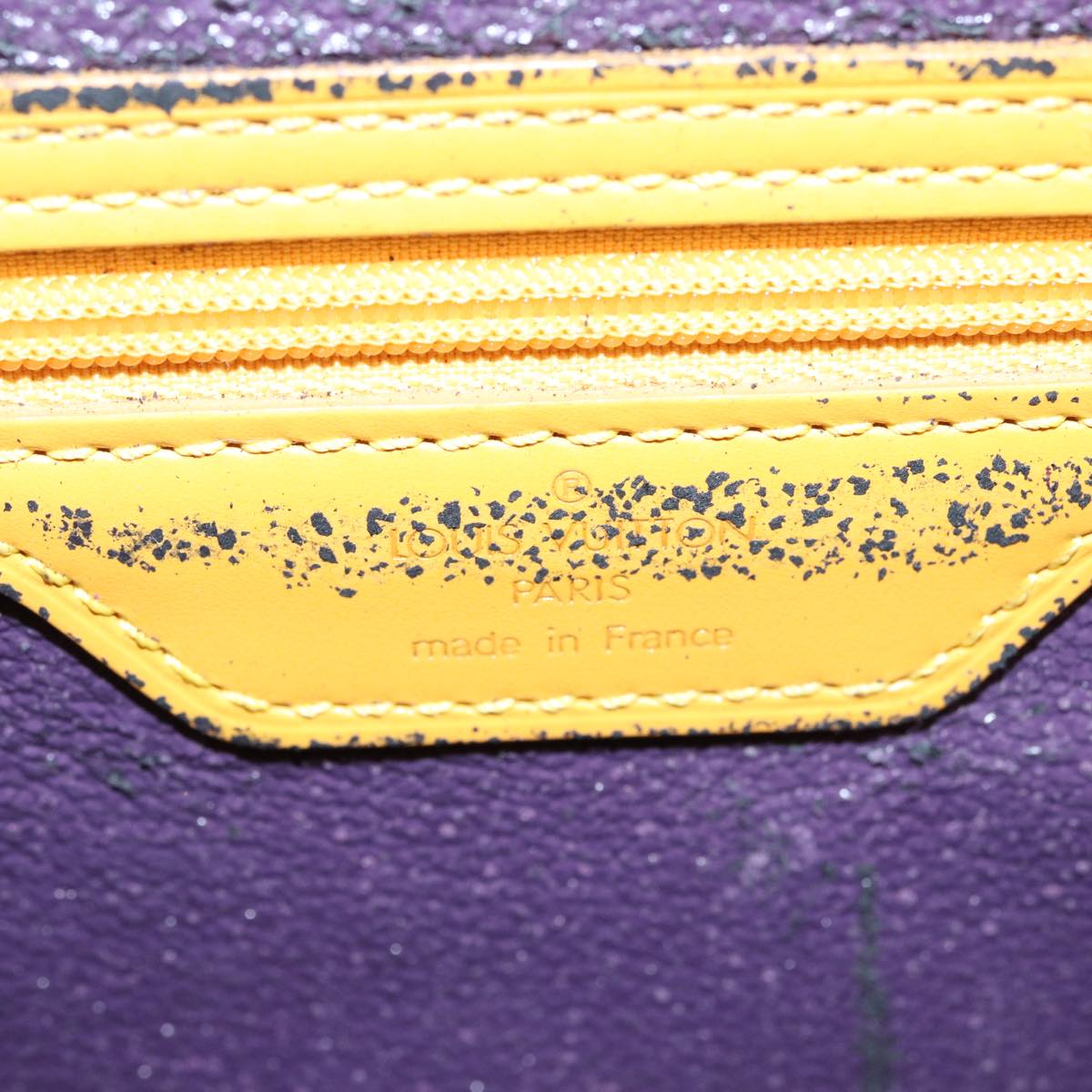 LOUIS VUITTON Epi Sac Plat Hand Bag Yellow M52079 LV Auth 83482