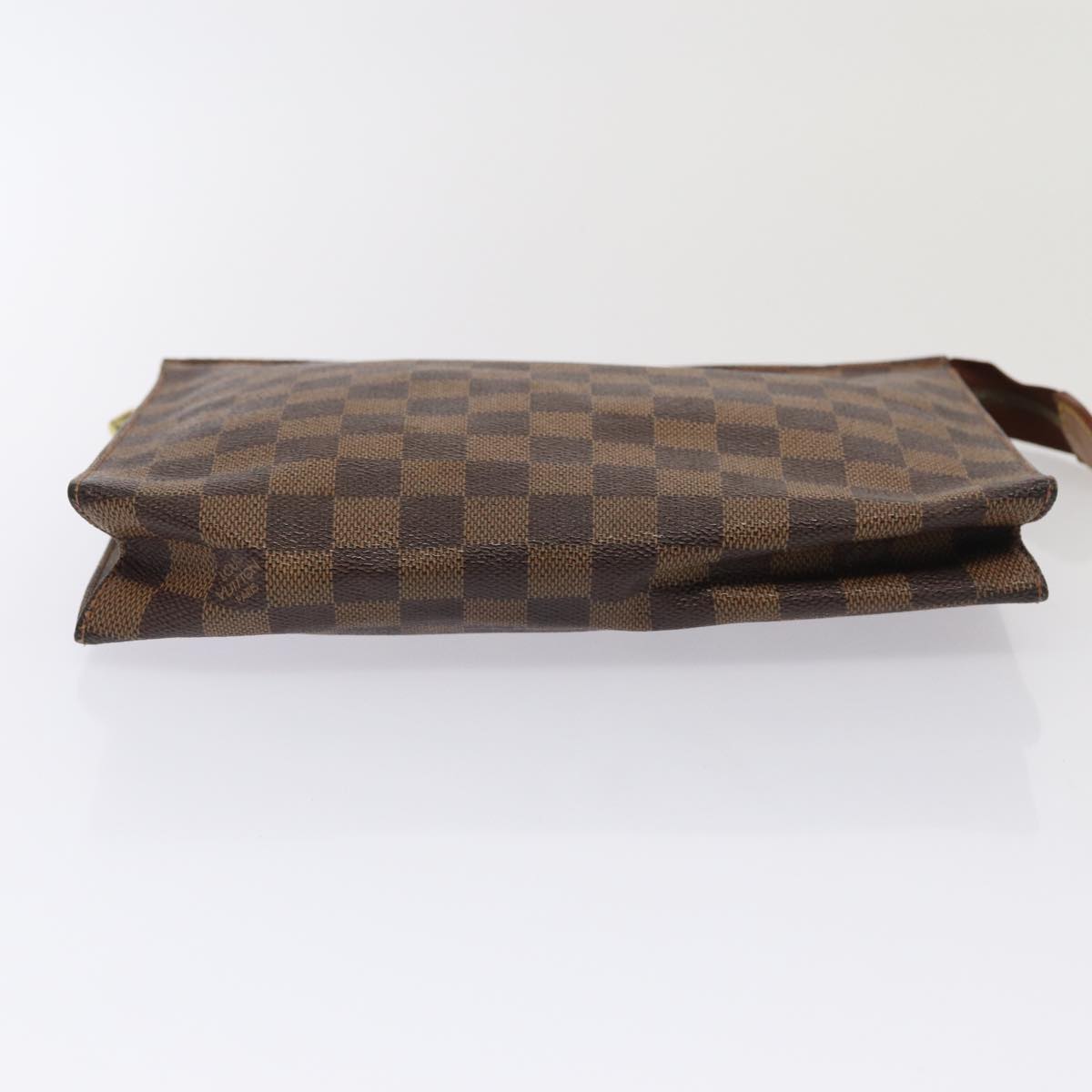 LOUIS VUITTON Damier Ebene Poche Toilette 26 Pouch N47543 LV Auth 83540