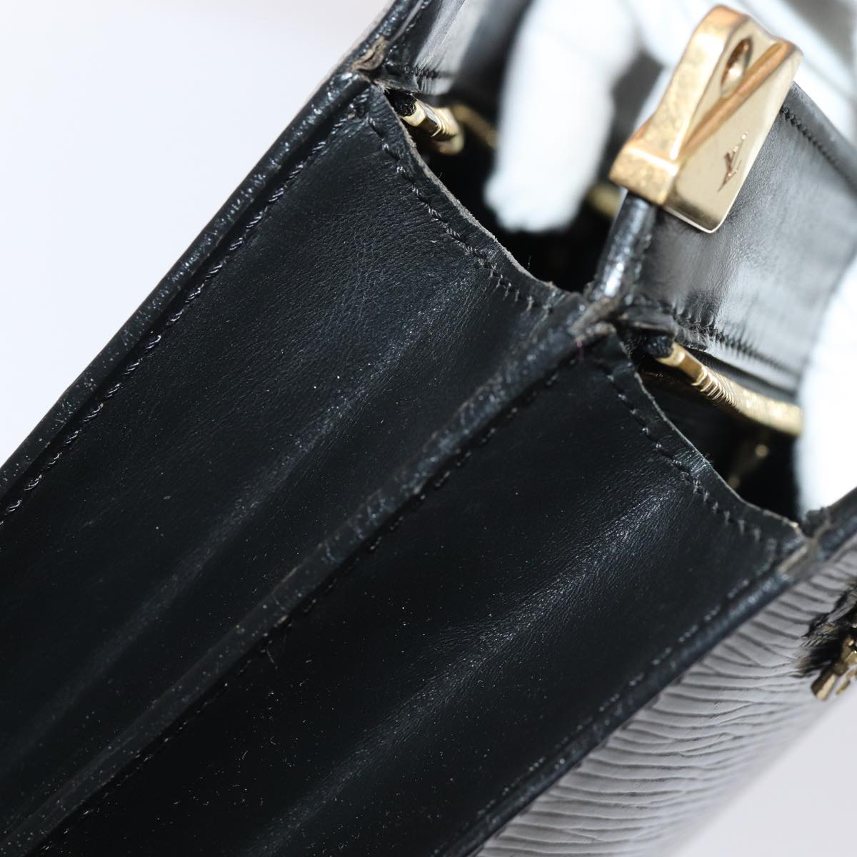 LOUIS VUITTON Epi Angian Shoulder Bag 2way Black M52112 LV Auth 83584