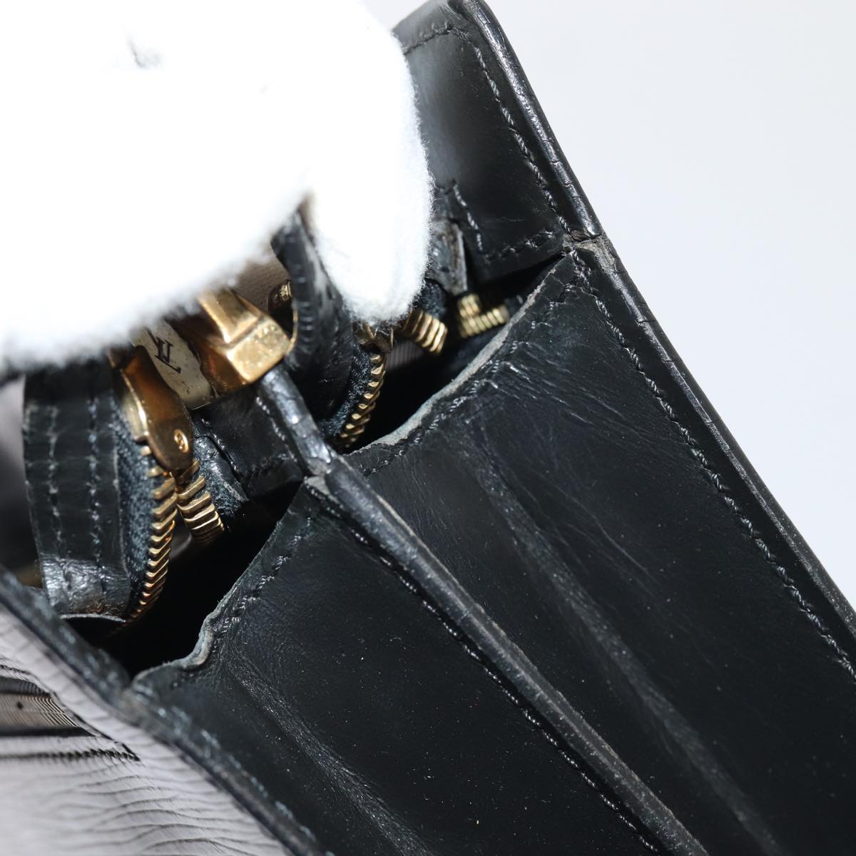 LOUIS VUITTON Epi Angian Shoulder Bag 2way Black M52112 LV Auth 83584