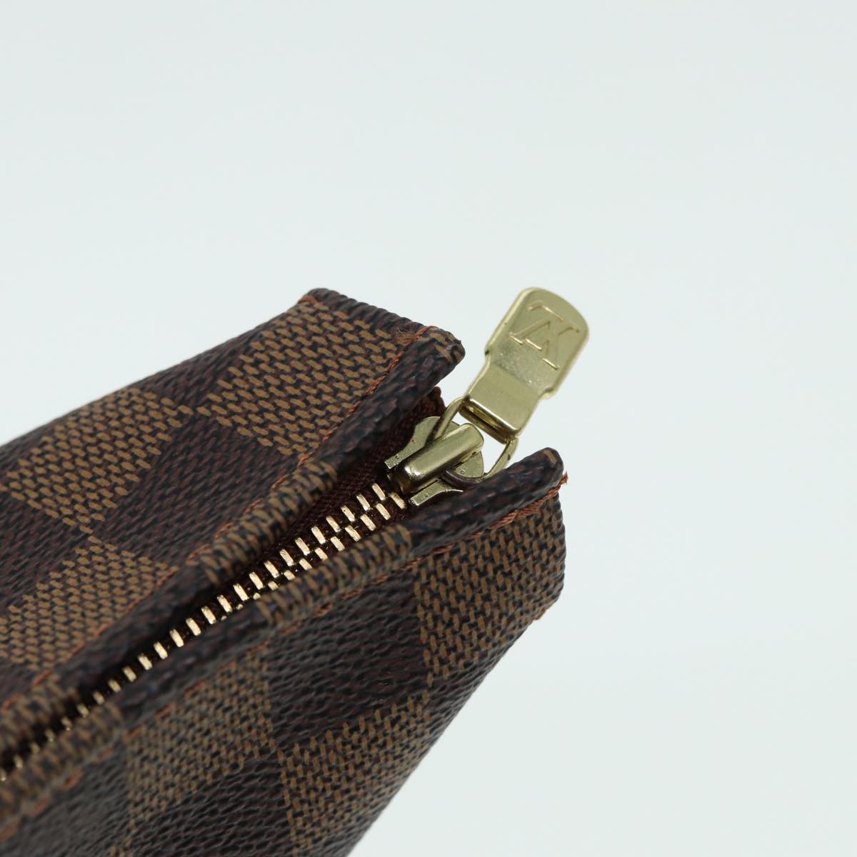 LOUIS VUITTON Damier Ebene Poche Toilette 26 Pouch N47543 LV Auth 83604
