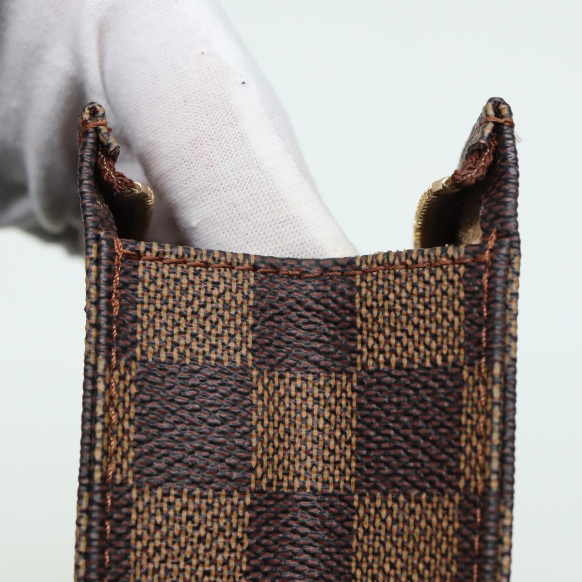 LOUIS VUITTON Damier Ebene Poche Toilette 26 Pouch N47543 LV Auth 83604