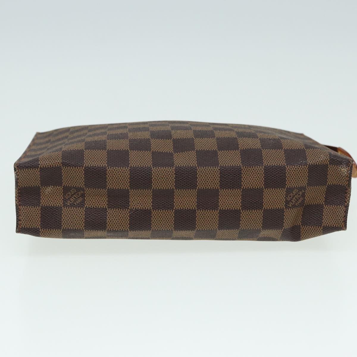 LOUIS VUITTON Damier Ebene Poche Toilette 26 Pouch N47543 LV Auth 83604