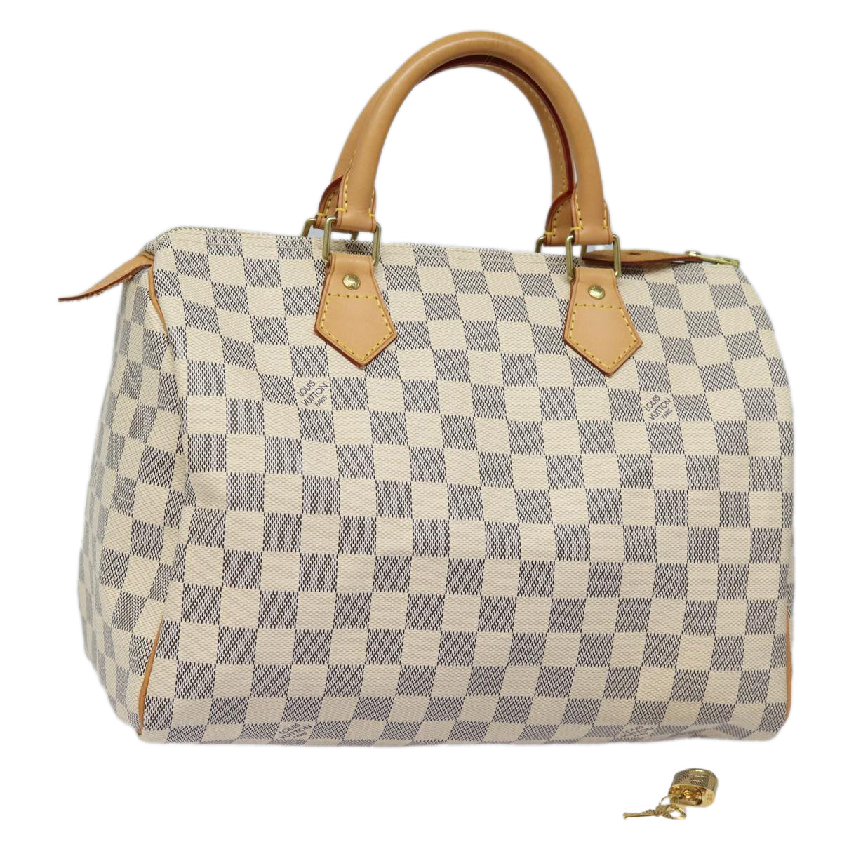 LOUIS VUITTON Damier Azur Speedy 30 Hand Bag N41533 LV Auth 83636SAV