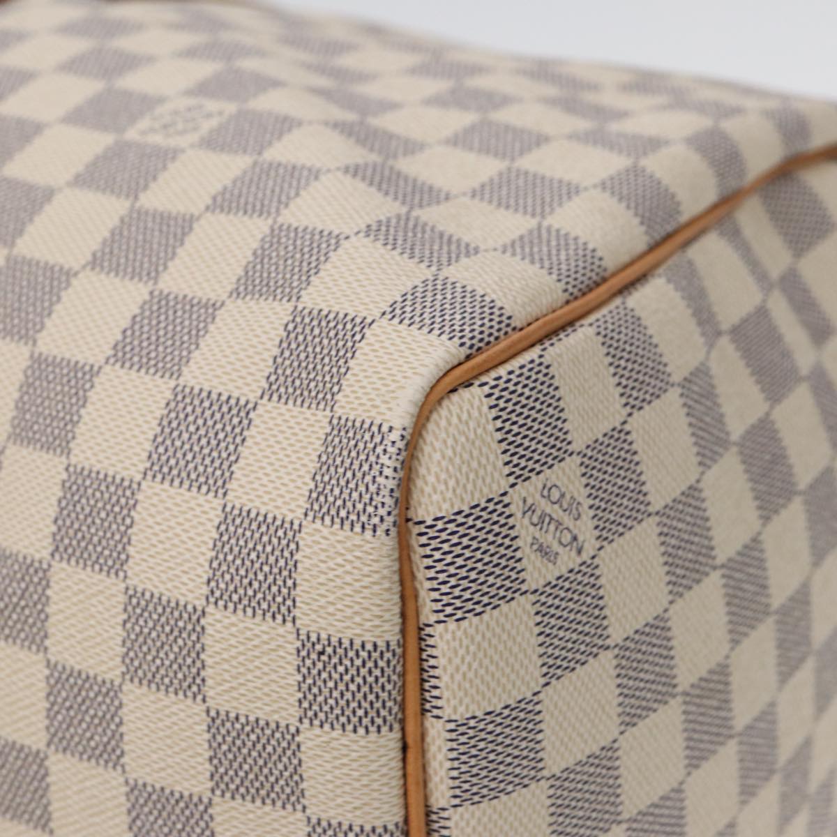 LOUIS VUITTON Damier Azur Keepall 50 Boston Bag N41430 LV Auth 83727A