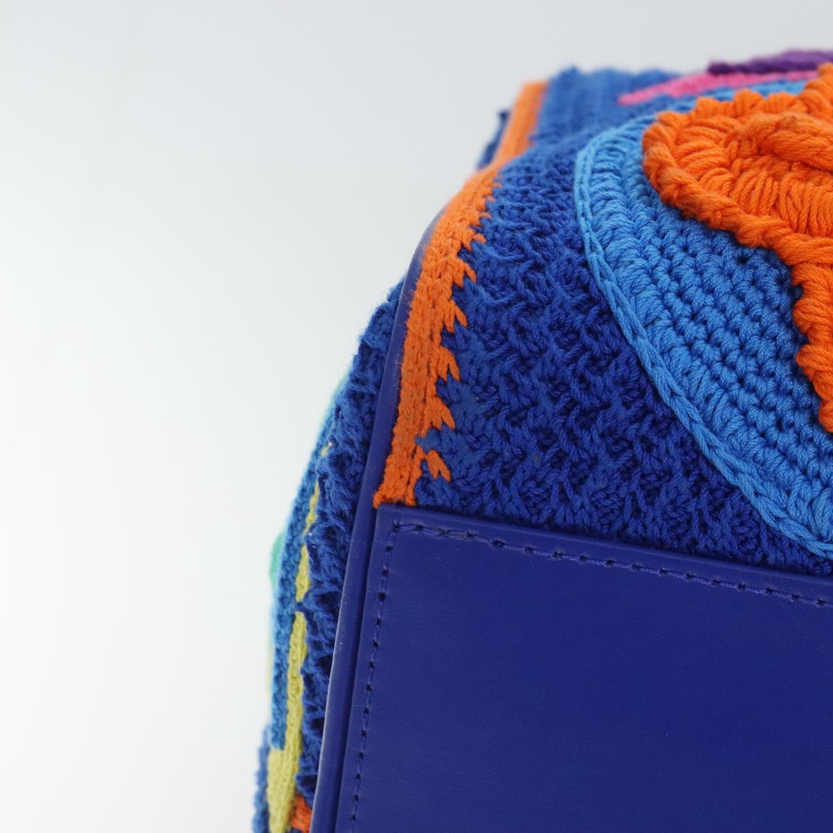 LOUIS VUITTON Monogram Flower Keepall Bandouliere 50 Bag Blue M21895 Auth 83744SM