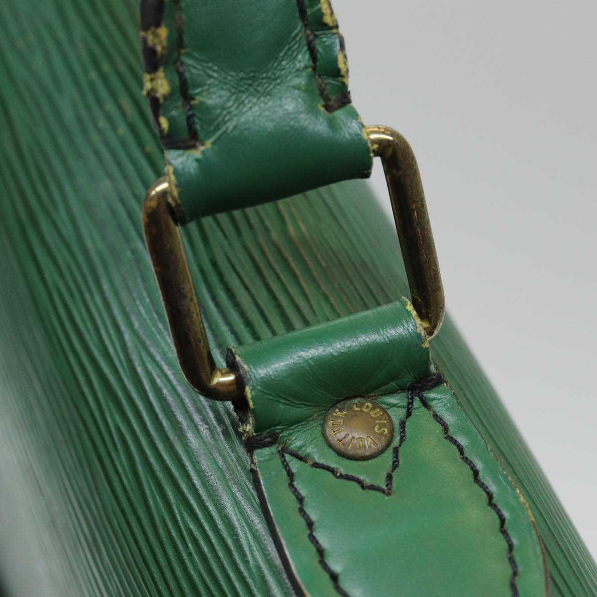 LOUIS VUITTON Epi Serviette Ambassador Business Bag Green M54412 LV Auth 84072