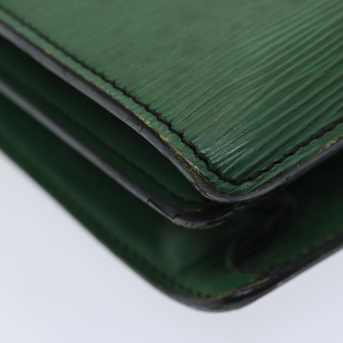 LOUIS VUITTON Epi Serviette Ambassador Business Bag Green M54412 LV Auth 84072