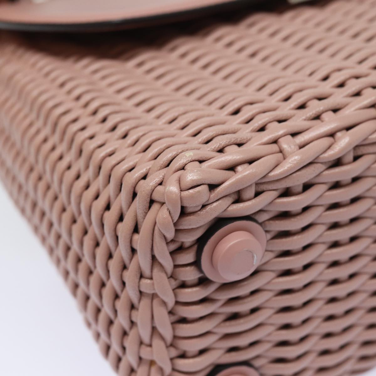 Salvatore Ferragamo Gancini Shoulder Bag Leather Pink Auth 84233AV