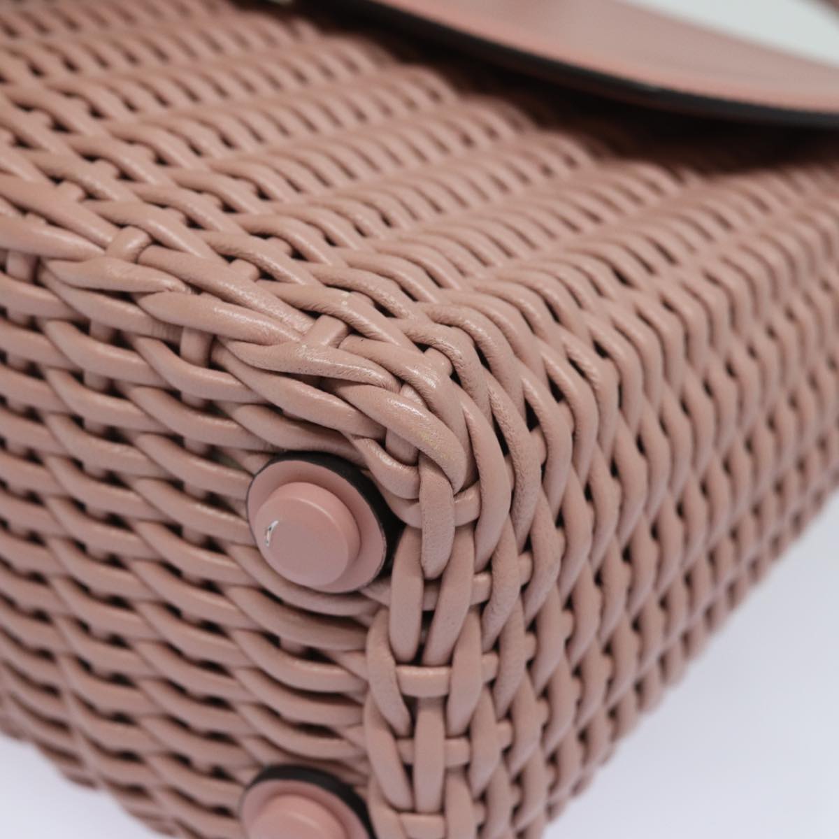 Salvatore Ferragamo Gancini Shoulder Bag Leather Pink Auth 84233AV