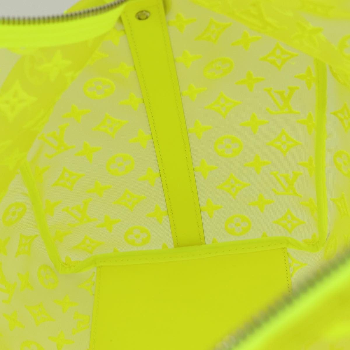 LOUIS VUITTON Monogram Mesh Keepall Bandouliere 50 Bag Yellow M55380 Auth 84353SM