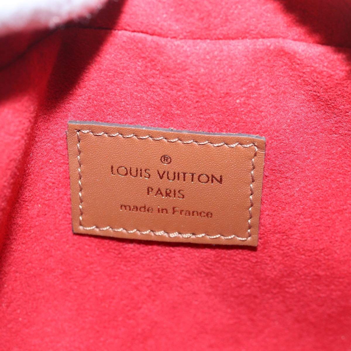 LOUIS VUITTON Monogram Teddy Beach Pouch Beige Black M68599 LV Auth 84395SA