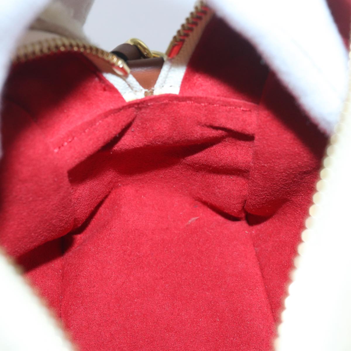 LOUIS VUITTON Monogram Teddy Beach Pouch Beige Black M68599 LV Auth 84395SA