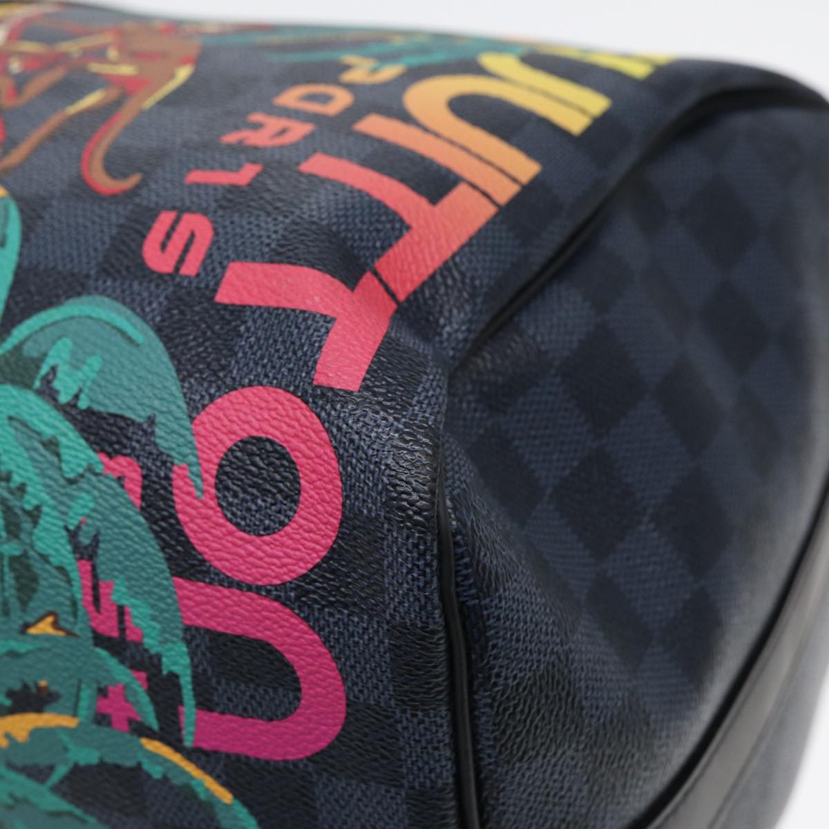 LOUIS VUITTON Damier Cobalt Keepall Bandouliere 45 Boston Bag N50002 Auth 84480S